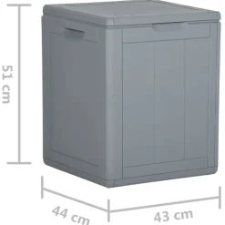 Puutarhan varastoarkku 90 l harmaa PP rottinki