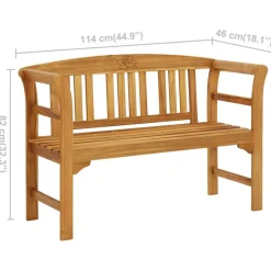 Puutarhapenkki 114 cm, akaasiapuu