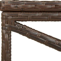 Puutarhapenkki 120 cm polyrottinki ruskea