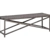 Puutarhapenkki 120 cm polyrottinki harmaa