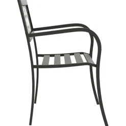 Puutarhapenkki 125 cm teräs musta