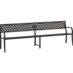Puutarhapenkki 125 cm teräs musta