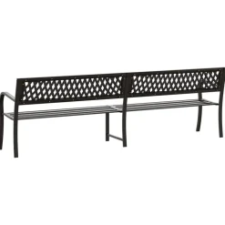 Puutarhapenkki 125 cm teräs musta