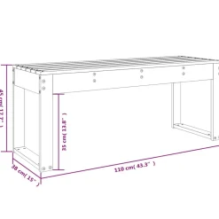 Puutarhapenkki hunajanruskea 110x38x45 cm, mänty