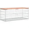 Puutarhapenkki kivikorilla 103x44x42 cm, douglaskuusi