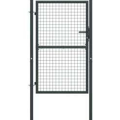 Puutarhaportti galvanoitu teräsverkko 100x250cm harmaa