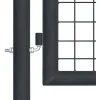 Puutarhaportti galvanoitu teräsverkko 400x125cm harmaa