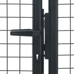 Puutarhaportti galvanoitu teräs 400x150cm harmaa