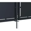 Puutarhaportti teräs 300x100cm umpinainen antrasiitti