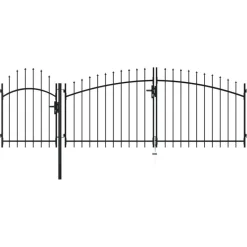 Puutarhaportti teräs 2x4m musta