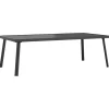 Puutarhasohvapöytä antrasiitti 110x55x35 cm teräs