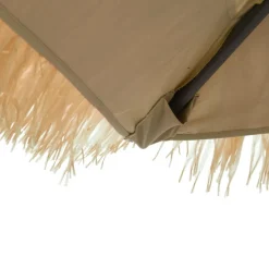 Puutarhavarjo LED-valot ja terästanko ruskea 246x246x230 cm (05086)