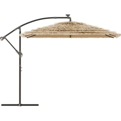 Puutarhavarjo LED-valot ja terästanko ruskea 269x269x235 cm (05087)