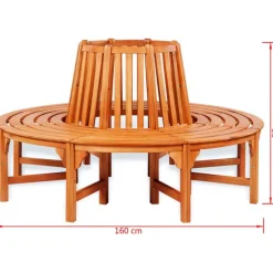 Pyöreä penkki puun ympärille Ø 160 cm