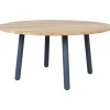 Pöytä Home4You MARLINE Ø160xK76 cm, tiikki, ruskea