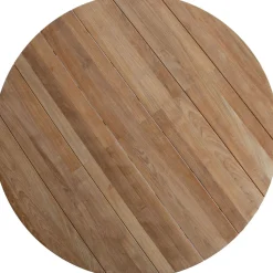 Pöytä Home4You MARLINE Ø160xK76 cm, tiikki, ruskea