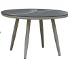 Pöytä Home4You SILVA Ø120xK75 cm, harmahtava, beige