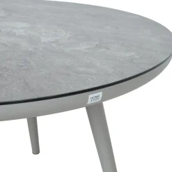 Pöytä Home4You SILVA Ø120xK75 cm, harmahtava, beige