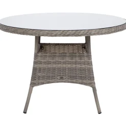 Pöytä Home4You TRENTO Ø110xK73,5 cm, vaaleanharmaa