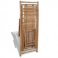 Rantatuoli jalkatuella 152x59x80 cm bambu