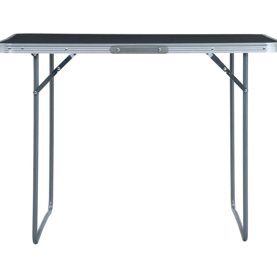 Retkipöytä 120x60cm, alumiini, harmaa