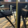 Ruokailuryhmä Las Vegas 220/280 cm jatkettava pöytä + 8 säädettävää tuoli musta/tiikki