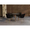 Ruokailuryhmä Venture Home Anafi, ø80cm , 4-istuttava, musta/ruskea