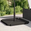 Sateenvarjo painolevyt 4 kpl musta graniitti kolmiomainen 14 kg (18587)