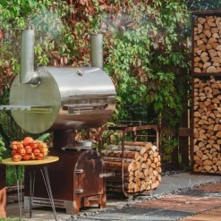 Savustusgrilli GrillSymbol Smoky Beast Silver, 65x165x160cm