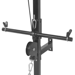 Seinään kiinnitettävä kuntolaite levytanko- ja käsipainosarjalla, 30.5kg