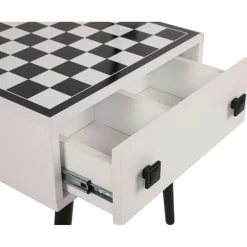 Shakkipöytä Linento Furniture Chesso, 50x50cm, musta/valkoinen
