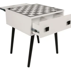 Shakkipöytä Linento Furniture Chesso, 50x50cm, musta/valkoinen