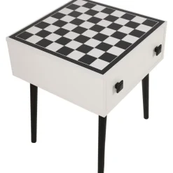 Shakkipöytä Linento Furniture Chesso, 50x50cm, musta/valkoinen