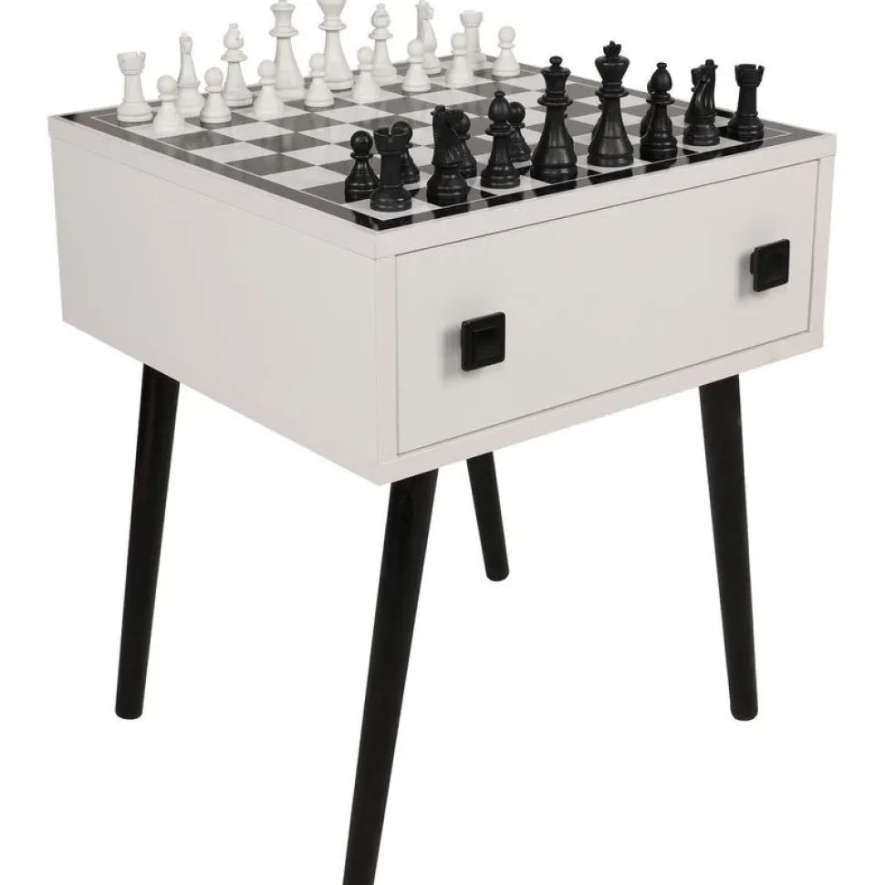 Shakkipöytä Linento Furniture Chesso, 50x50cm, musta/valkoinen