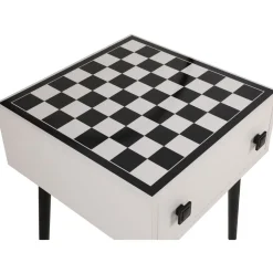 Shakkipöytä Linento Furniture Chesso, 50x50cm, musta/valkoinen