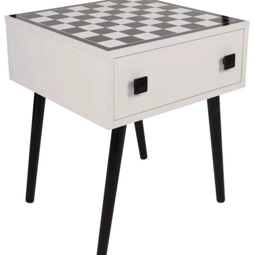 Shakkipöytä Linento Furniture Chesso, 50x50cm, musta/valkoinen