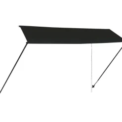 Sisäänkelattava markiisi ledillä 350x150 cm antrasiitti