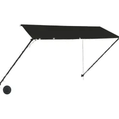 Sisäänkelattava markiisi ledillä 350x150 cm antrasiitti