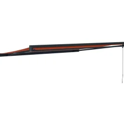 Sisäänkelattava markiisi oranssiruskea 4,5x3 m kangas/alumiini