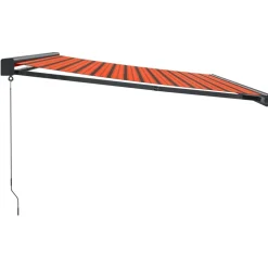 Sisäänkelattava markiisi oranssiruskea 4,5x3 m kangas/alumiini