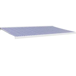Sisäänkelattava markiisi 5x3 m kangas/alumiini, sinivalkoinen