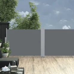 Sisäänvedettävä sivumarkiisi 100x1000 cm antrasiitti