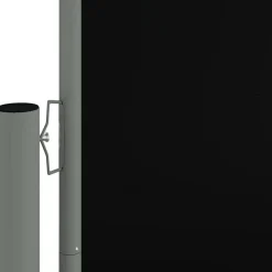 Sisäänvedettävä sivumarkiisi 117x1200 cm musta