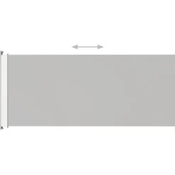 Sisäänvedettävä terassin sivumarkiisi 200x500 cm kerma