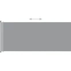 Sisäänvedettävä terassin sivumarkiisi 220x500 cm antrasiitti
