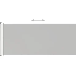 Sisäänvedettävä terassin sivumarkiisi 180x500 cm kerma