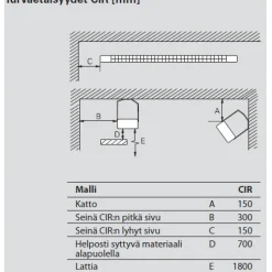 Säteilylämmitin Elztrip EZ222 2200W IP44 1520x282x64