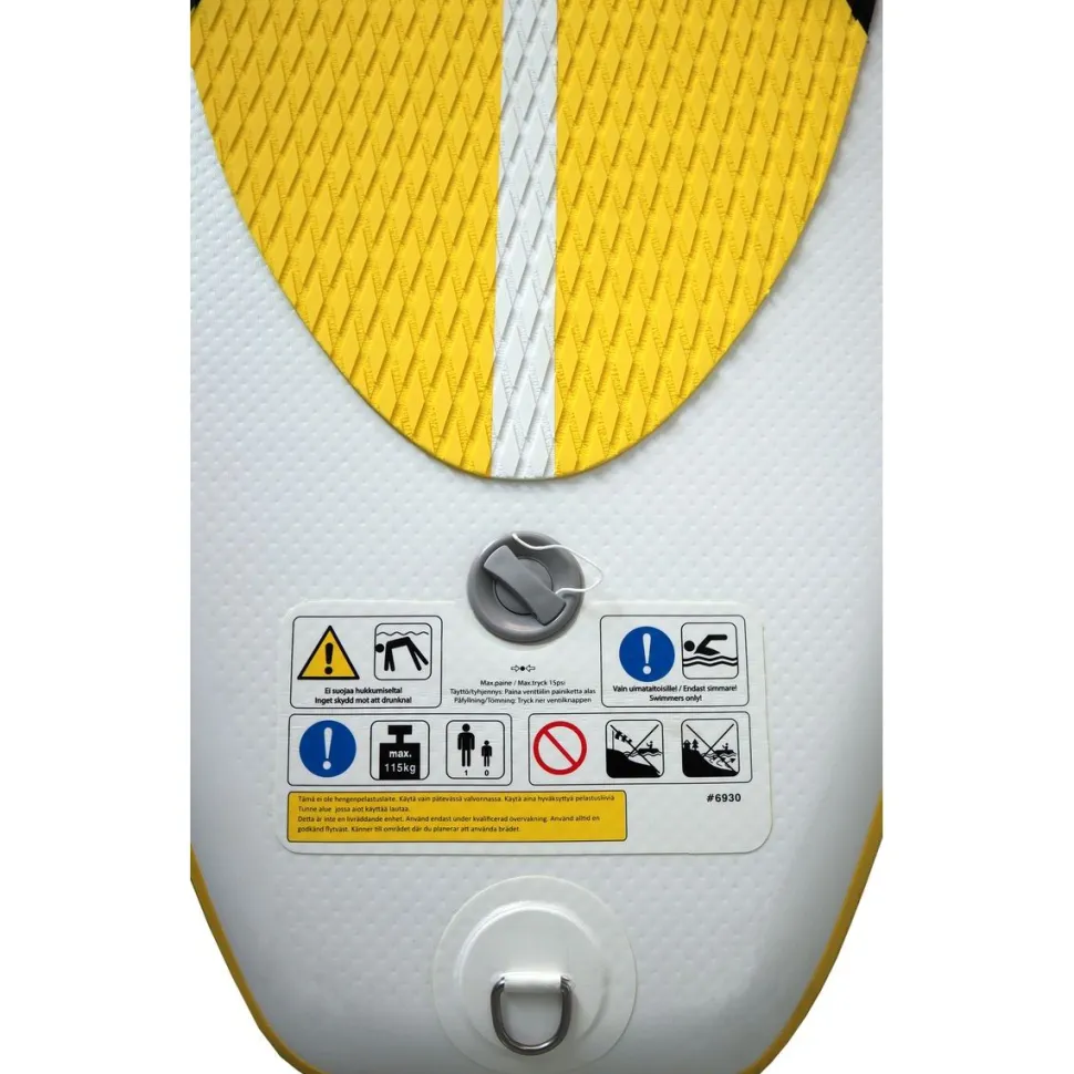 SUP-lautasetti Fiji 300cm valkoinen/keltainen