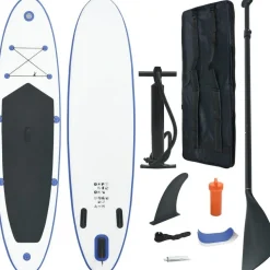 SUP-lautasetti, ilmatäytteinen, 360cm, sininen/valkoinen