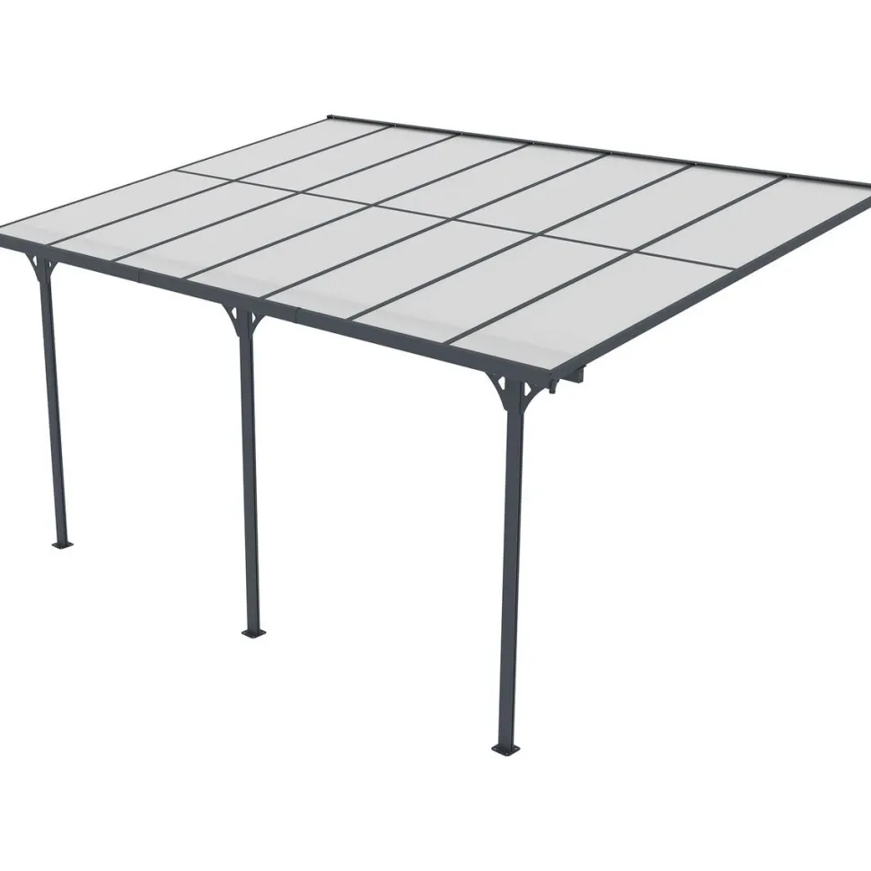 Terassikatos Fornorth, 435x300x225-270 cm, harmaa